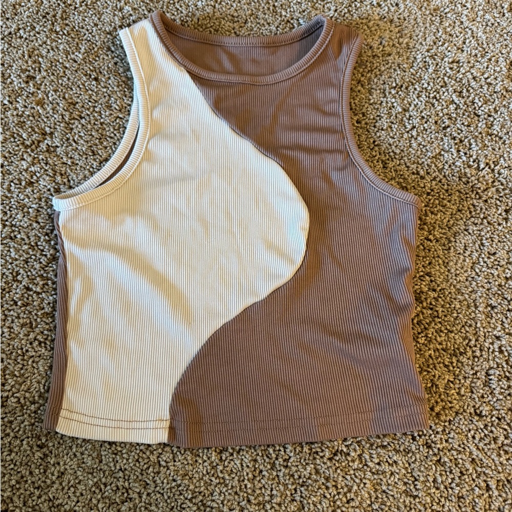 Brown/tan tank top
